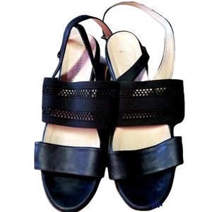 Aquatalia Black Strap Sandals size 9.5 Great Condition